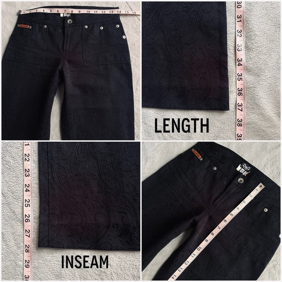 Dolce & Gabbana D&G Floral Paisley Jacquard Tailored Trouser Pants Black - Picture 17 of 17